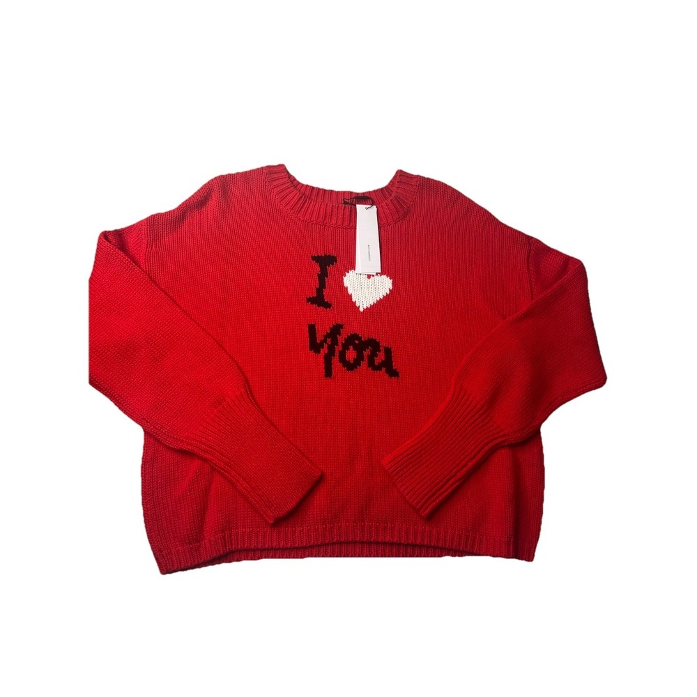 525 America Sweater I Heart You Red Size XL NWT
